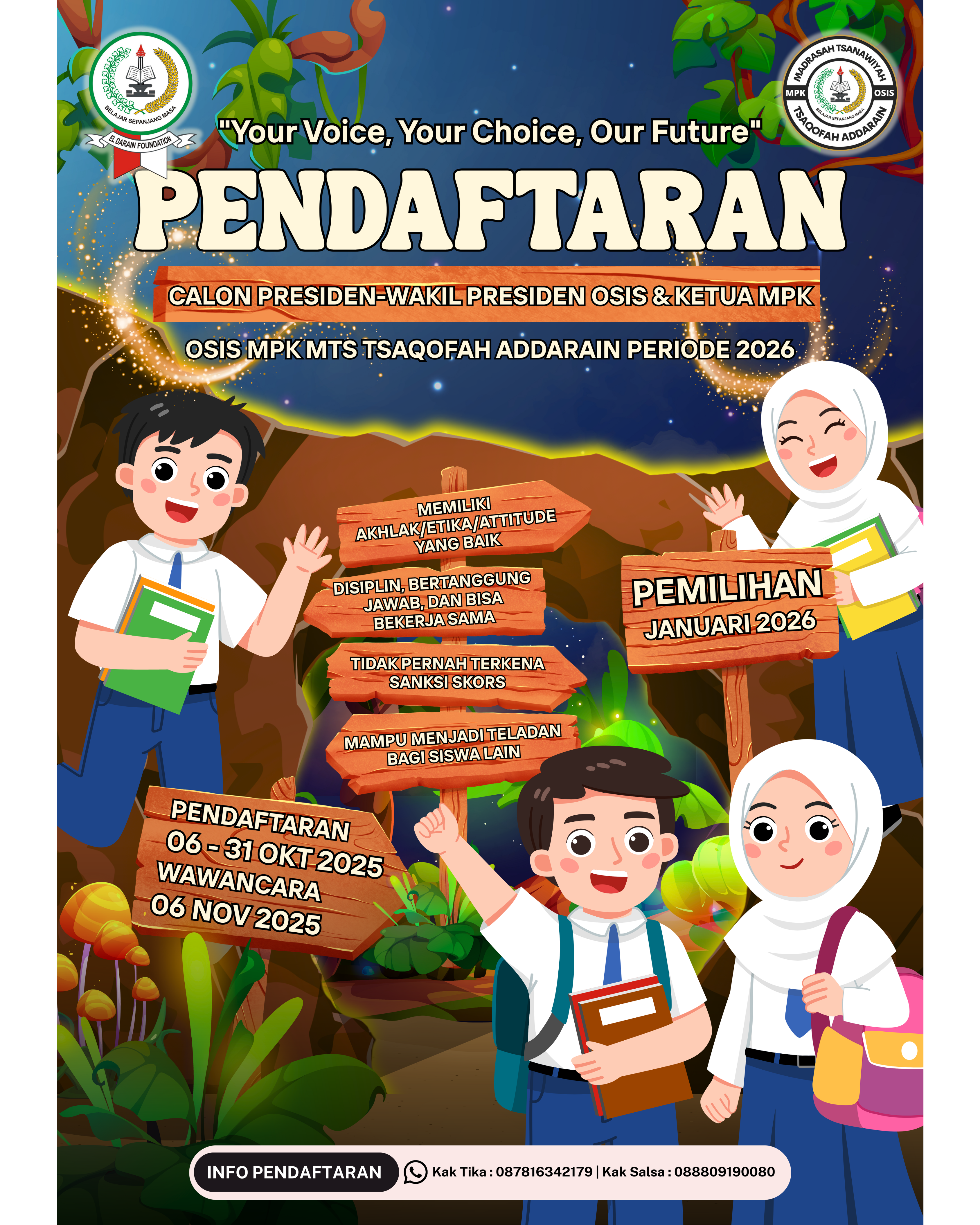 Read more about the article PENDAFTARAN CALON PRESIDEN & WAKIL PRESIDEN OSIS SERTA KETUA MPK PERIODE 2026 TELAH DIBUKA!